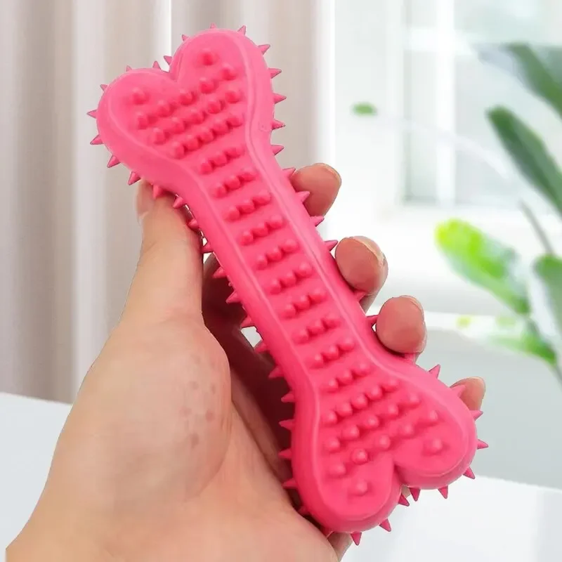 1PC Pet Chew Toy Soft Rubber Bite-resistance Bone Shape Teeth Grinding Chewing Toys for Small Dogs Training Pet Supplies image 4