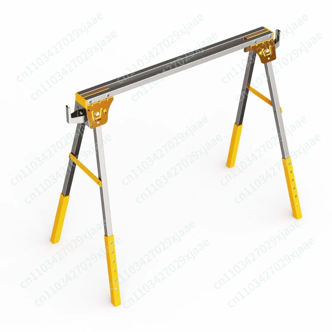Foldable metal saw frame, saw horse load-bearing 1200KG multi-functional iron portable workbench