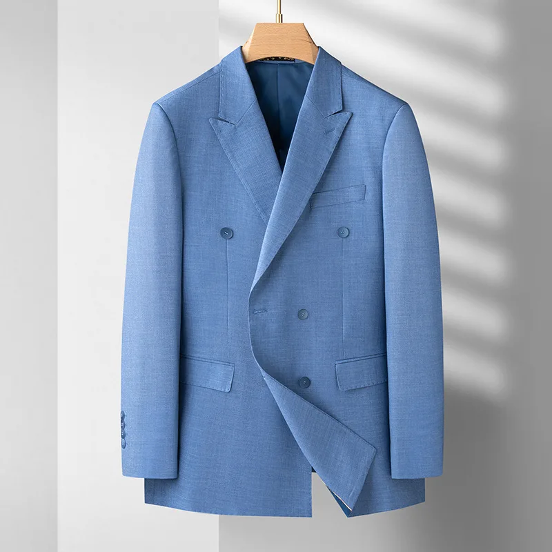 

SS5368-2024 men's striped leisure double -breasted 88 suits and European code men's slim suit jacket jacket