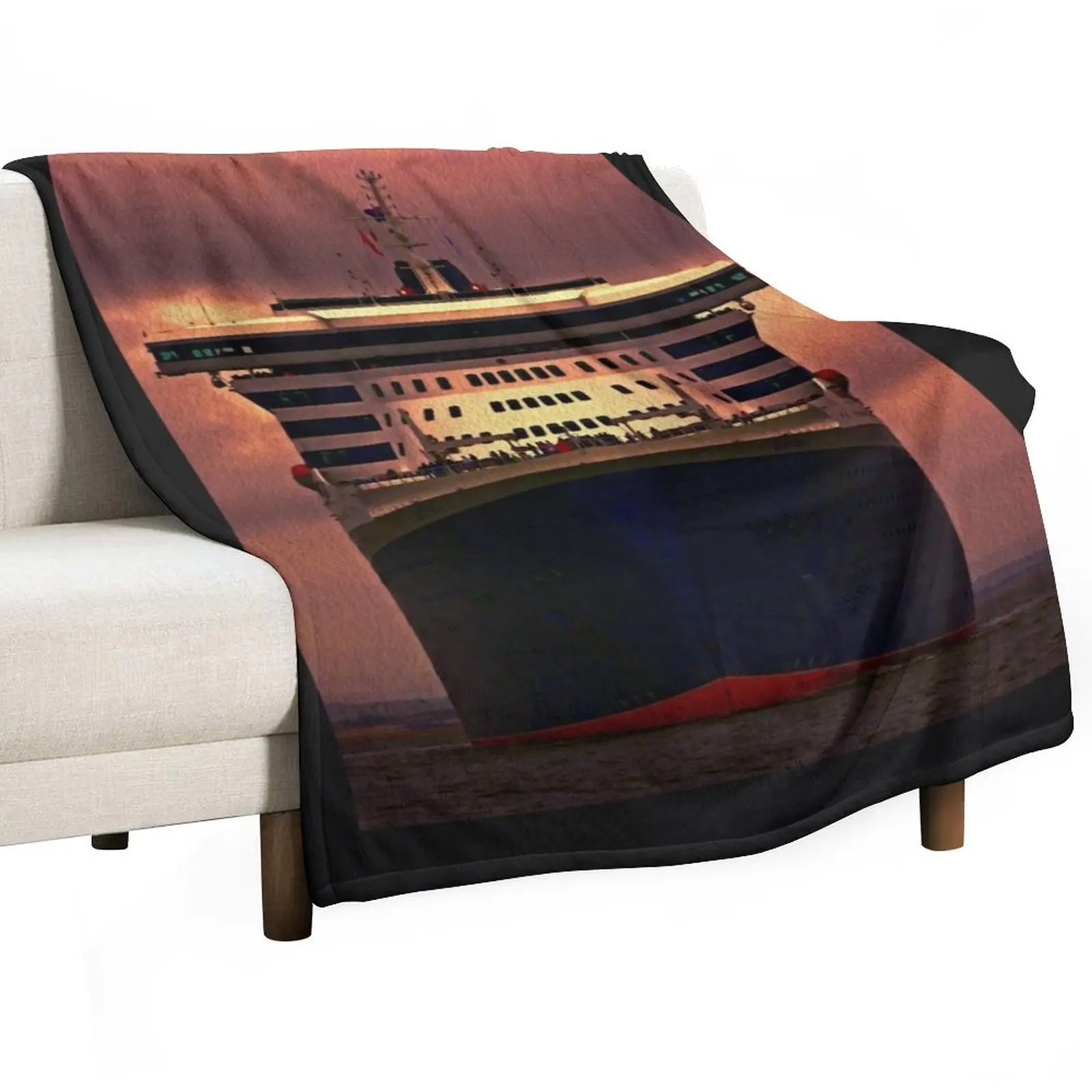 

Queen Mary 2 Throw Blanket Personalized Gift Decorative Sofas Thermal wednesday Blankets