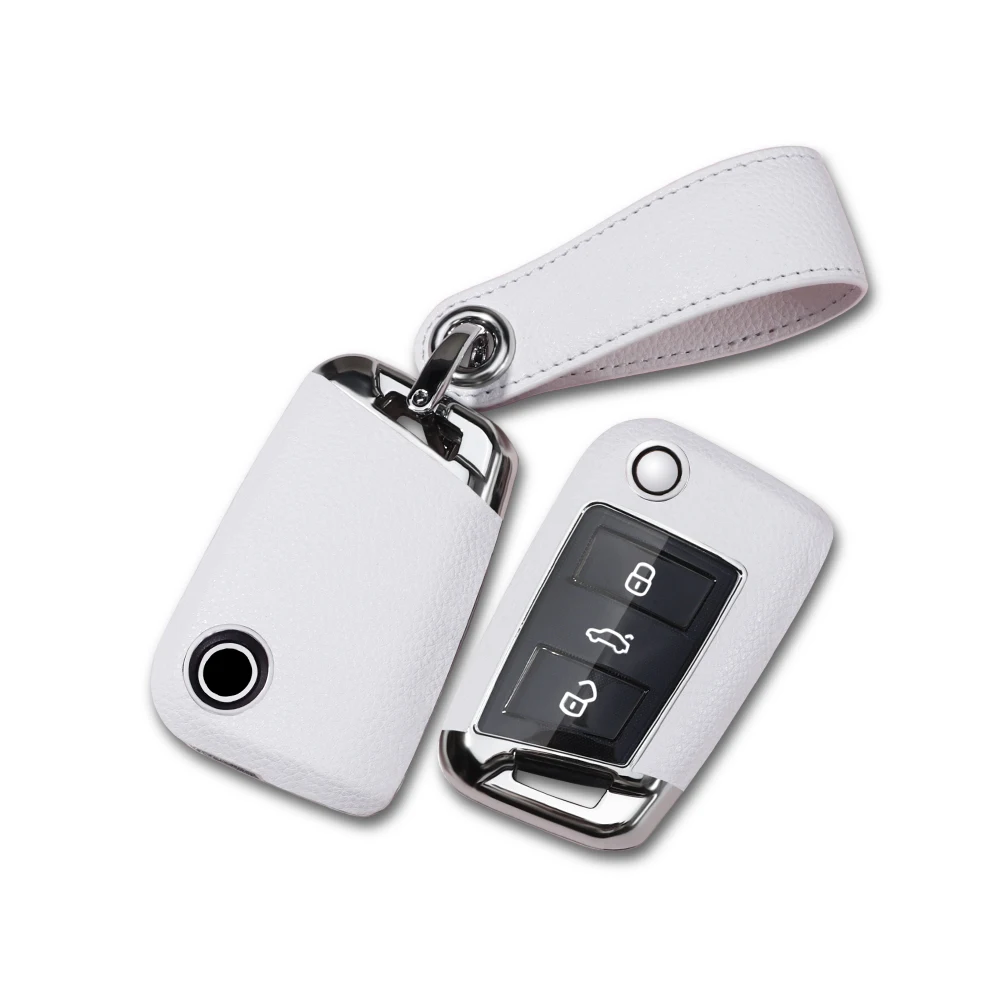 

Car Key Case Cover Shell For Volkswagen Tayron/Tiguan/Sigtar/Golf7.5/BORA Smart Remote Car Key Decoration Protection Accessories