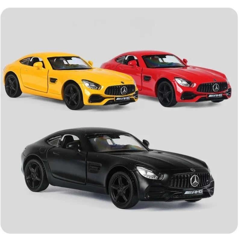 1:36 メルセデスベンツ AMG GTS ダイキャストカーモデルスーパーカーおもちゃの車プルバック合金金属高度なグッズ