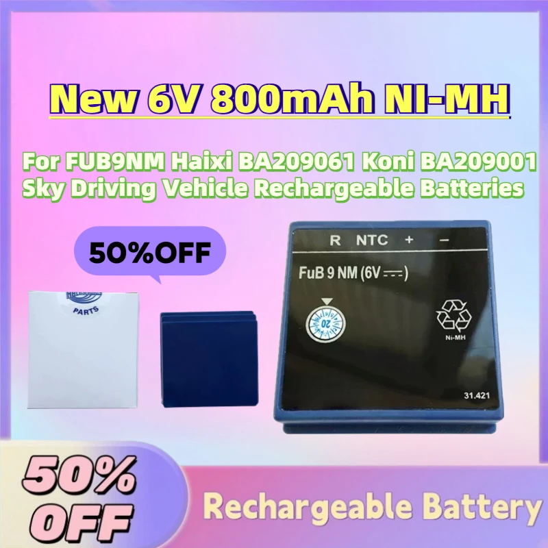 

New 6V 800mAh NI-MH Remote Control Battery for FUB9NM Haixi BA209061 Koni BA209001 Sky Driving Vehicle Rechargeable Batteries