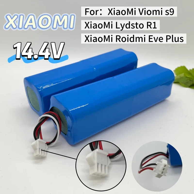XiaoMi Lydsto R1 Roidmi Eve+ Viomi S9 로봇 진공청소기와 호환되는 4000mAh-12800mAh 교체용 배터리 팩 |   대용량