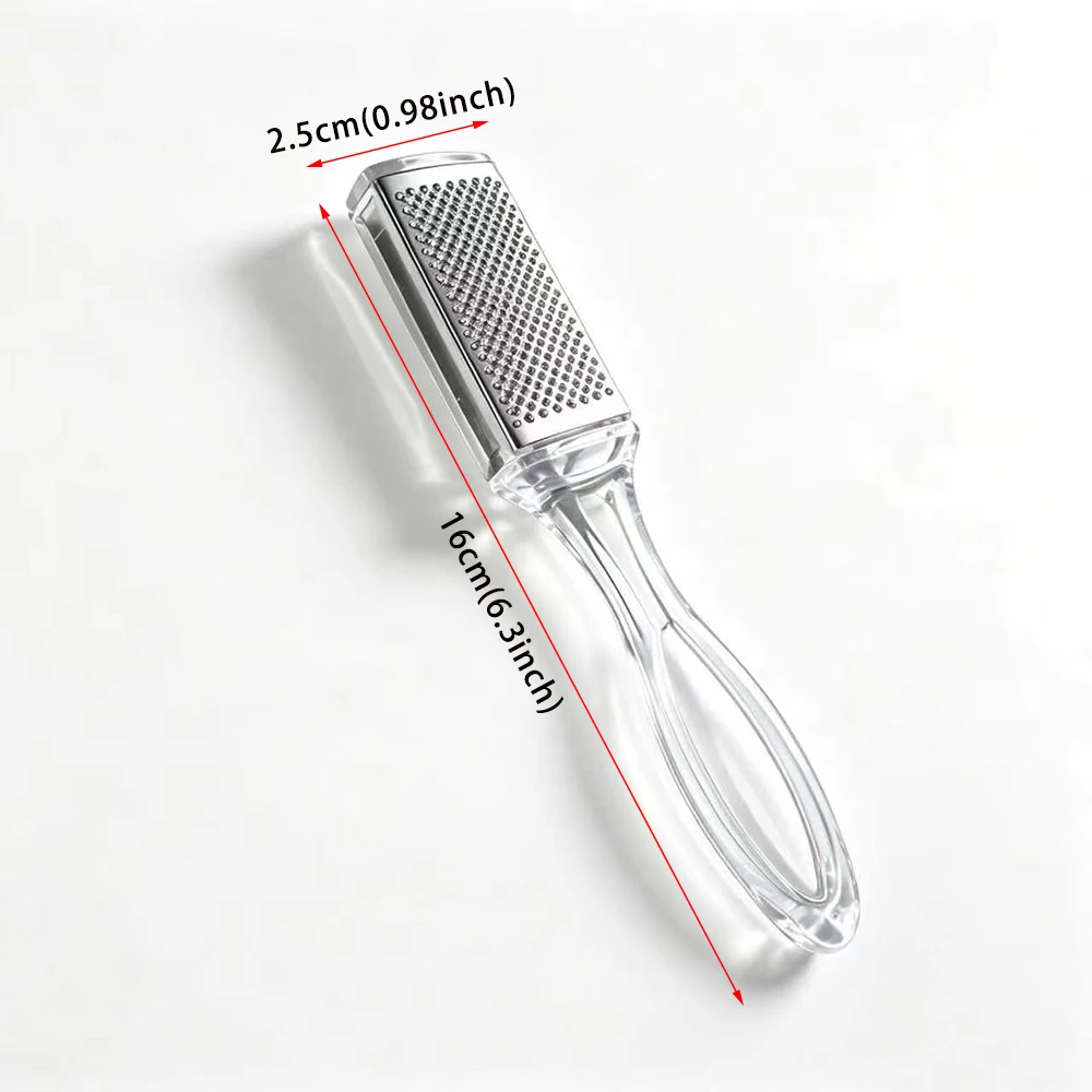 30Pcs Stainless Steel Foot File With Transparent Handle Callus Dead Skin Remove Pedicure Foot Care Exfoliator Tool Foot Scrubber