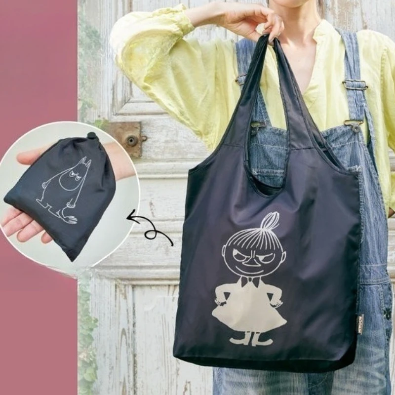 

Kawaii Anime Moomins Series Nylon Shopping Bag Cartoon Character Creativity Cute HD Printing Foldable Eco-friendly Handbag