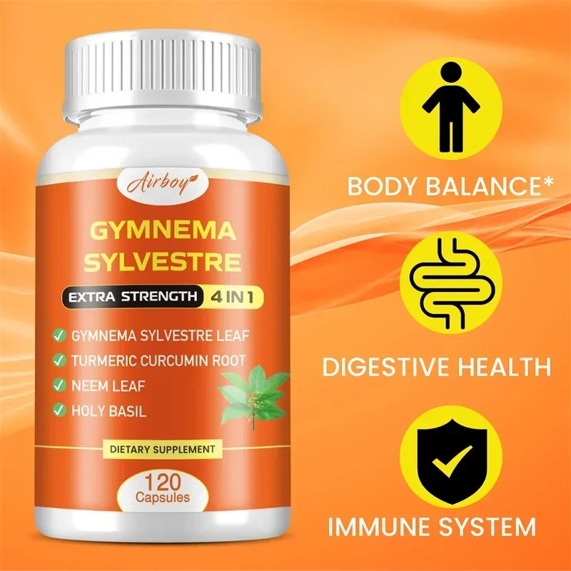 

Gymnema Sylvestre Capsules - Helps with Energy Production, Supports The Immune System & Digestive Health