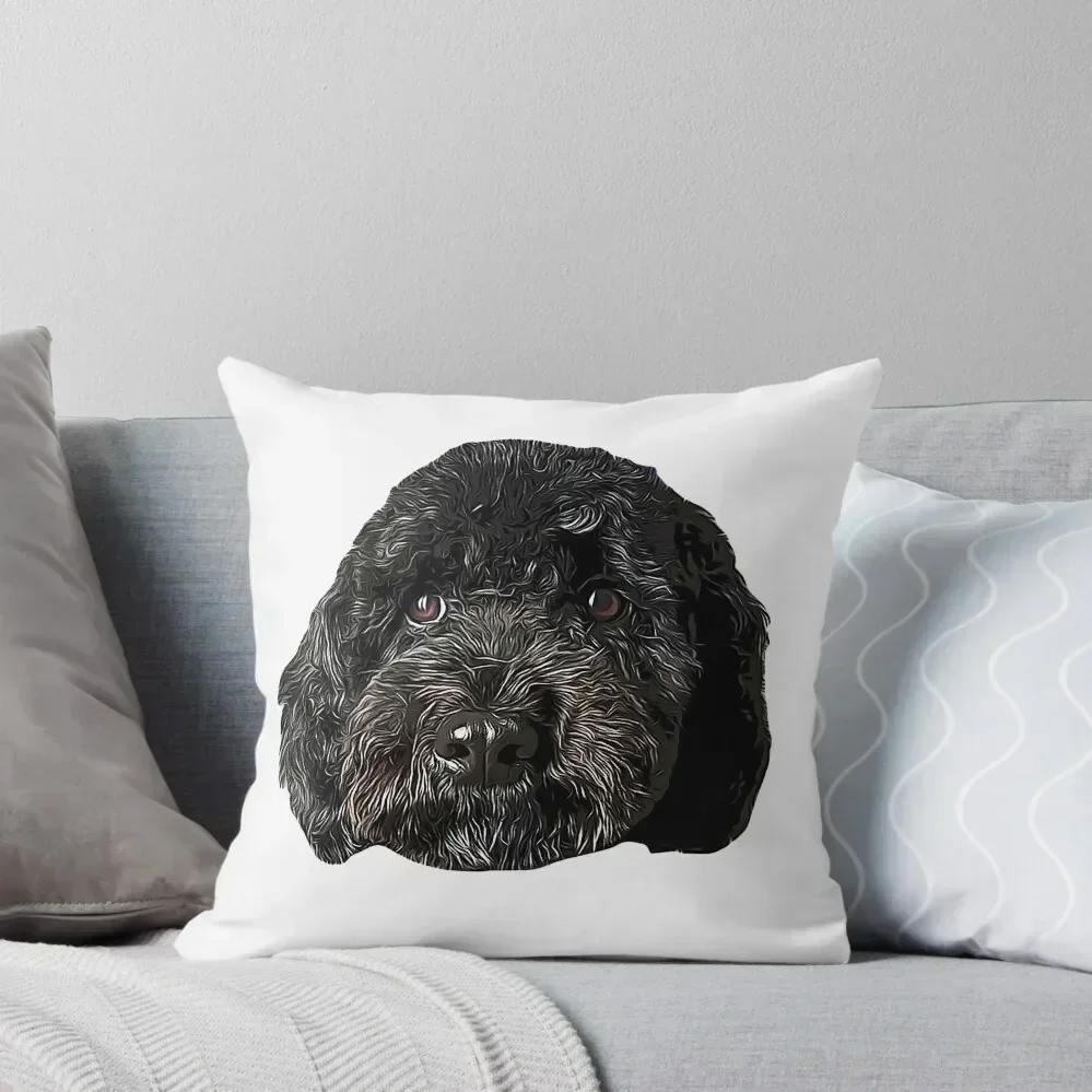 

Cockapoo Cockerpoo Black Puppy Dog Throw Pillow Decorative Cover For Living Room christmas pillow case pillow