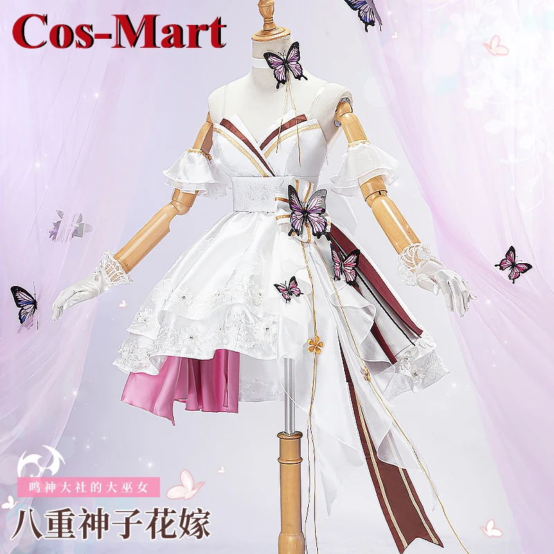 

Cos-Mart Hot Game Genshin Imapct Yae Miko Cosplay Costume Gorgeous Sweet Wedding Dress Activity Party Role Play Clothing