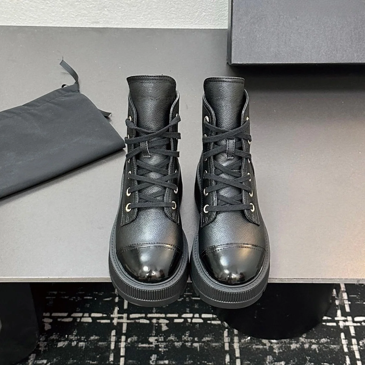 2026 High Quality Autumn women shoes lace up platform ankle boots comfortable daily walking footwear ch25062577