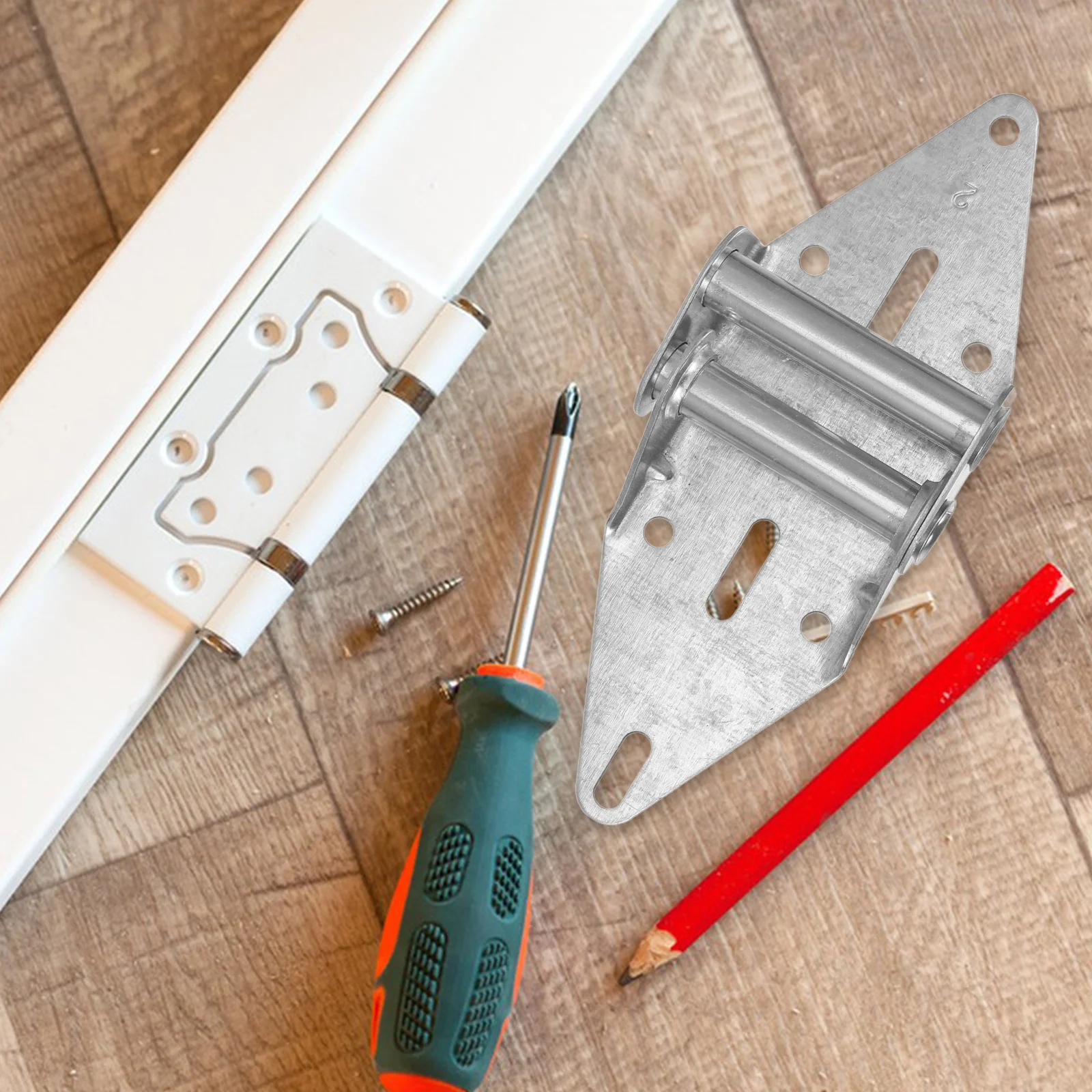 

2 Pcs Garage Door Hinges Auto Closing Hardware Kitchen Cabinet Iron Repair Parts