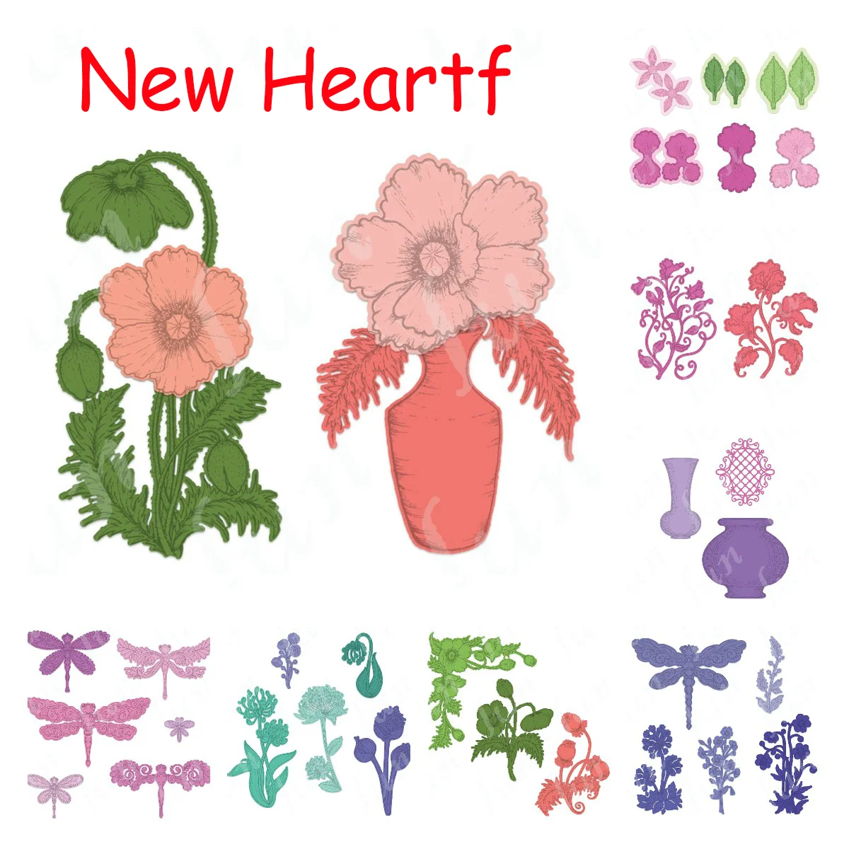 

Vining Sweet Pea Clear Stamps and Metal Cutting Dies Sets for Diy Craft Greeting Card Scrapbooking Decoration Template Molds