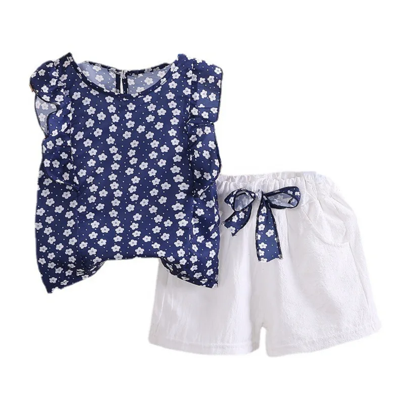 

New Summer Fashion Baby Clothes Children Girls Cute Vest Shorts 2Pcs/Sets Toddler Casual Costume Infant Outfits Kids Tracksuits