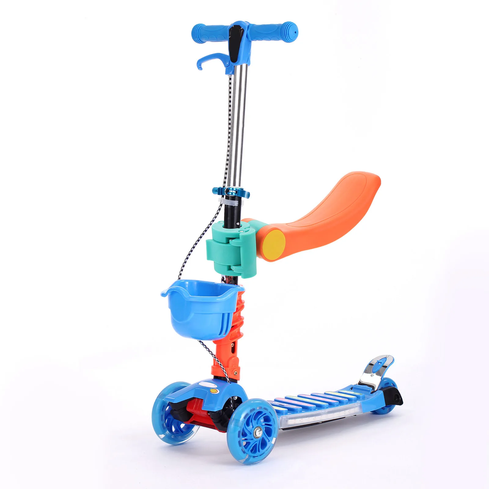 

Portable Foldable Scooter Seat for Children Easy Installation Sturdy Structure Ergonomic Design Vibrant Colors