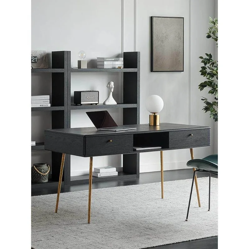 nordic-light-luxury-solid-wood-desk-home-computer-desk-modern-simple-double-drawer-storage-workbench-retro-desk