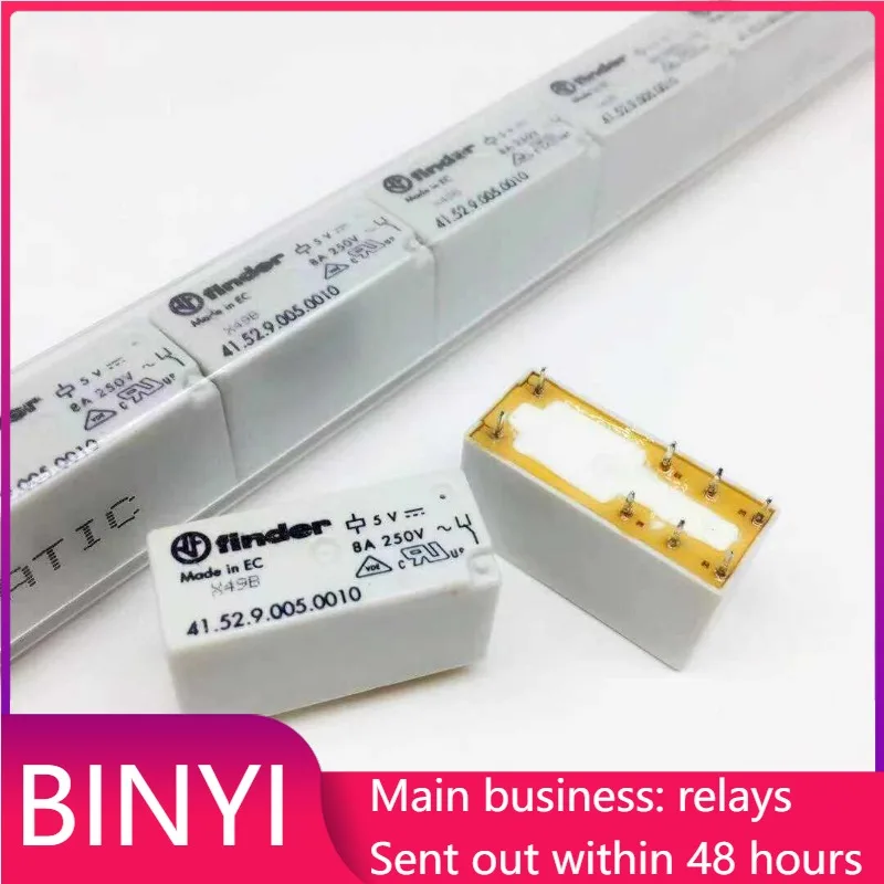 41.52.9.005.0010 DPDT 8A DC5V Low Profile PCB Electromagnetic Relay 2 Changeover Contact Industrial Signal Relay