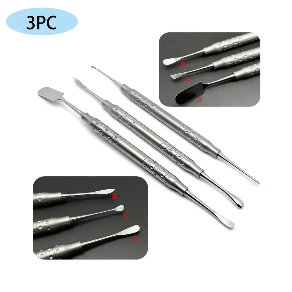 3 PCS Double Ended Dental Periosteal Elevator Set for Implant Surgery and Sinus Lift Procedures