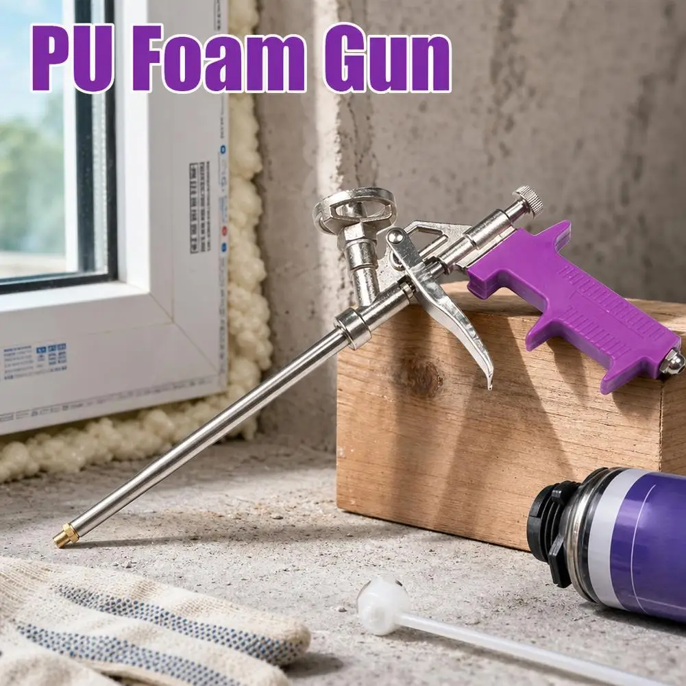 Foam Expanding Spray Gun Foaming Jet Glue Gun Metal Polyurethane Trigger Sprayer Pump Sealant Caulking Tool for House Renovation