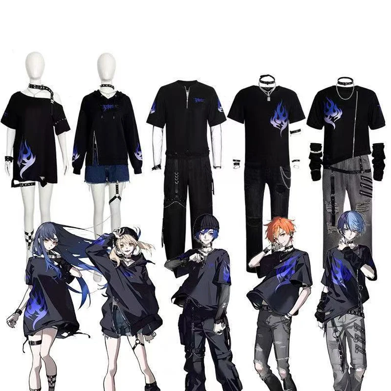 

Project SEKAI Fuel Collection Inspired Cosplay Costume Set, Shinonome Akito Streetwear Outfit for Anime Conventions