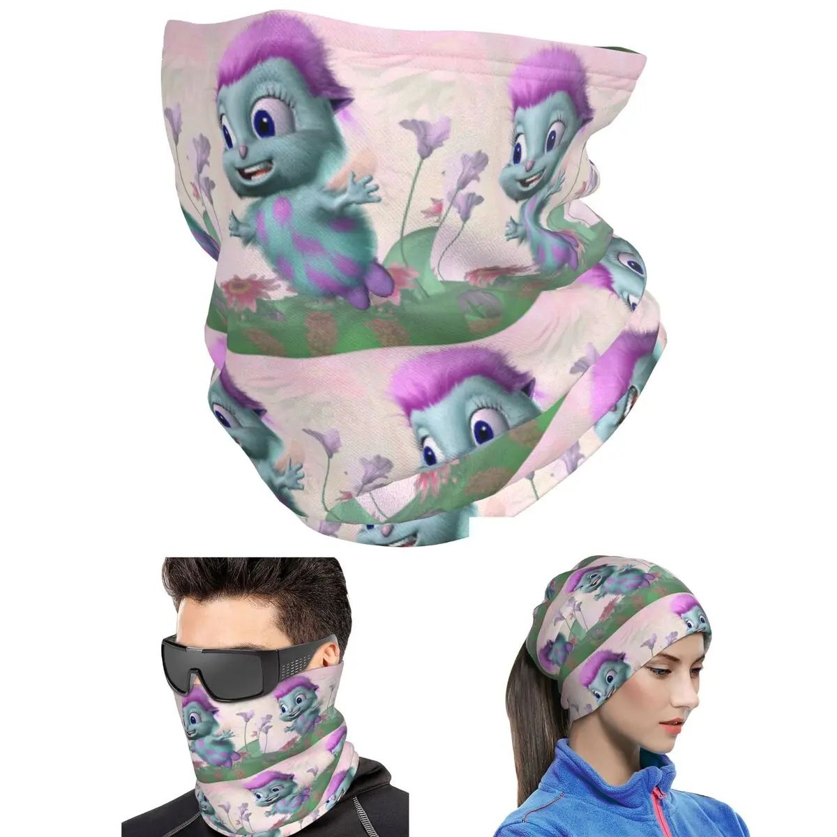 Bibble Fairytopia Bandana Neck Gaiter Printed Wrap Scarf Multi-use Headband Unisex Adult All Season