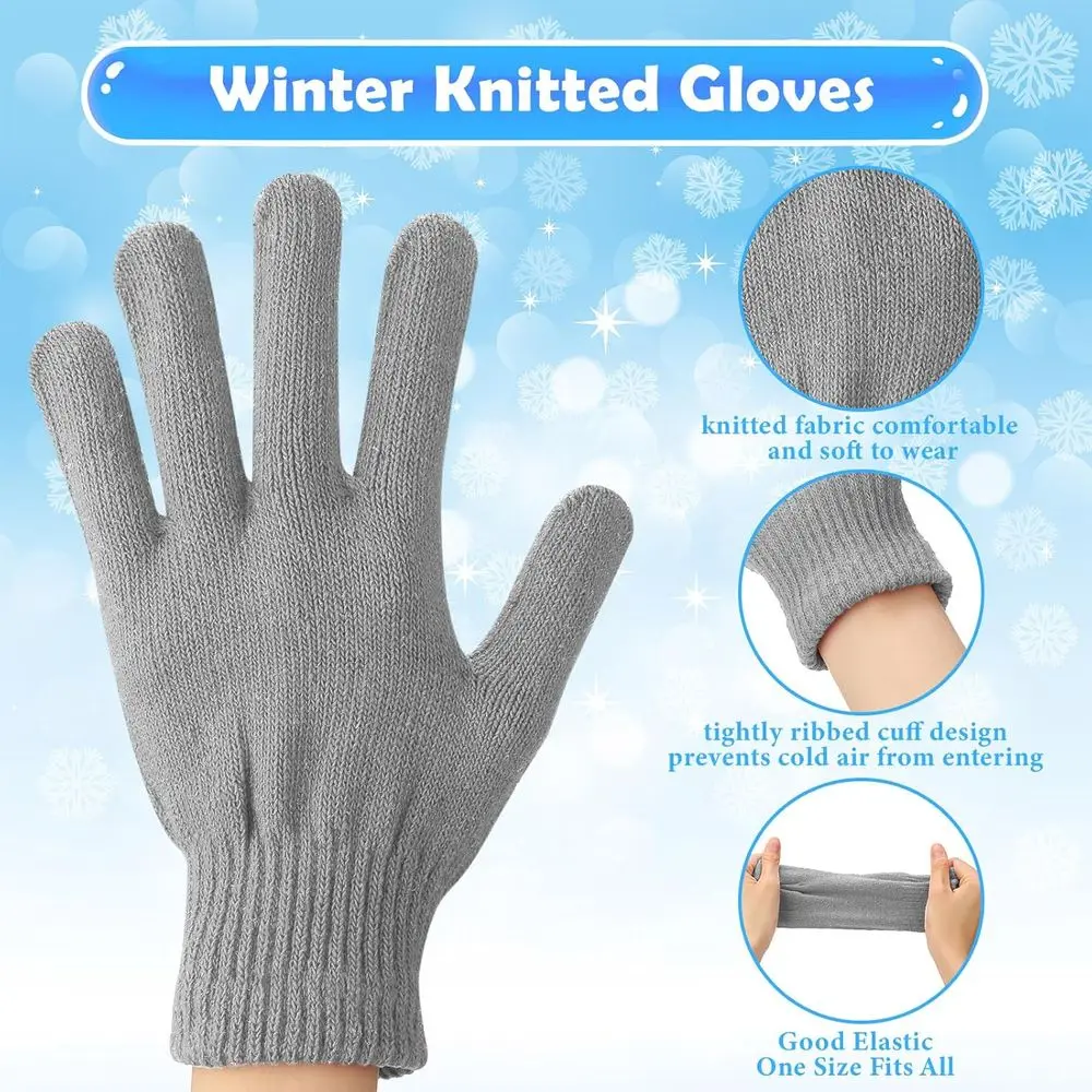 100 عبوة من القفازات المحبوكة الدافئة للرجال والنساء - مثالية لفصل الشتاء، والتبرعات السائبة والمساعدة بدون منزل #2