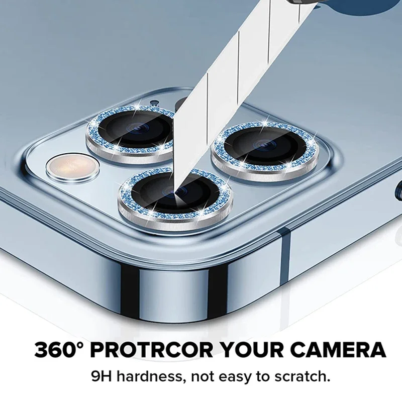 2-3Pcs Lens Metal Ring Protector Glass For IPhone11 12 13ProMax Camera Lens Protection On IPhone12 15 13Pro 14 Pro Camera Film