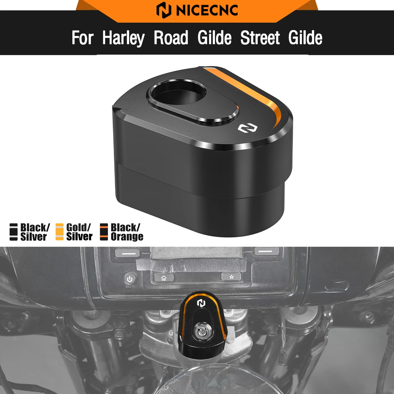 

For Harley Street Glide FLHX 2017-2023 Ignition Switch Cover Road Glide FLTRX 2015-2023 Ultra Limited FLHTK 14-23 Electra Glide