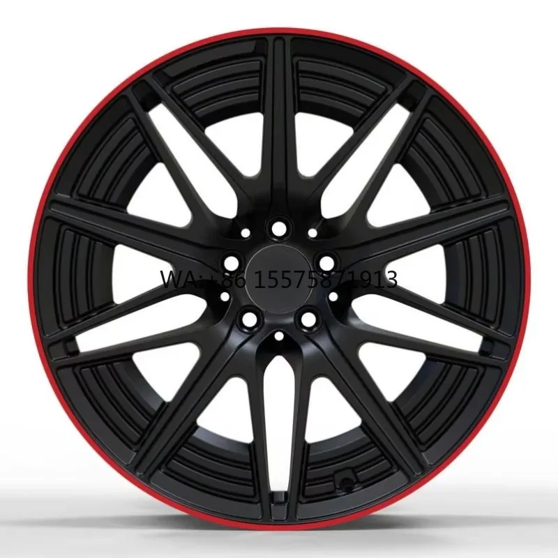 

Black Anodized Lightweight Structure 23 Inch Forged Aluminum Alloy Rims ISO Certified for Custom Builds