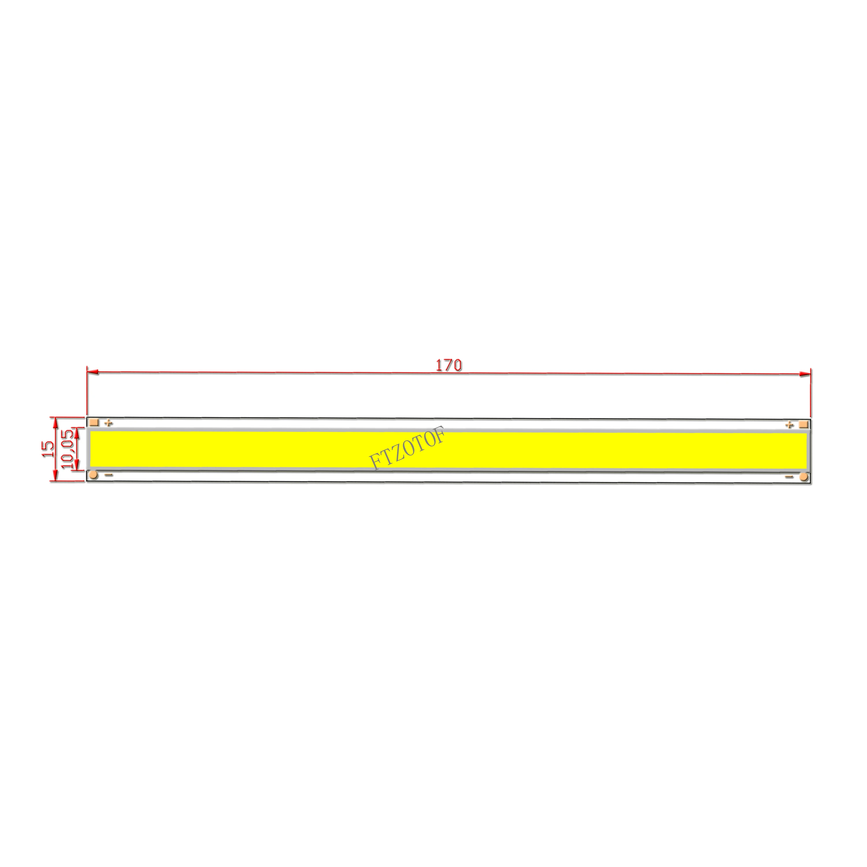 FTZOTOF 12V LED COB Chip Bulb Bar 170x15mm 6W Led Panel Module Source Warm Cold White Blue 600LM Strip Light For Work Desk Lamps