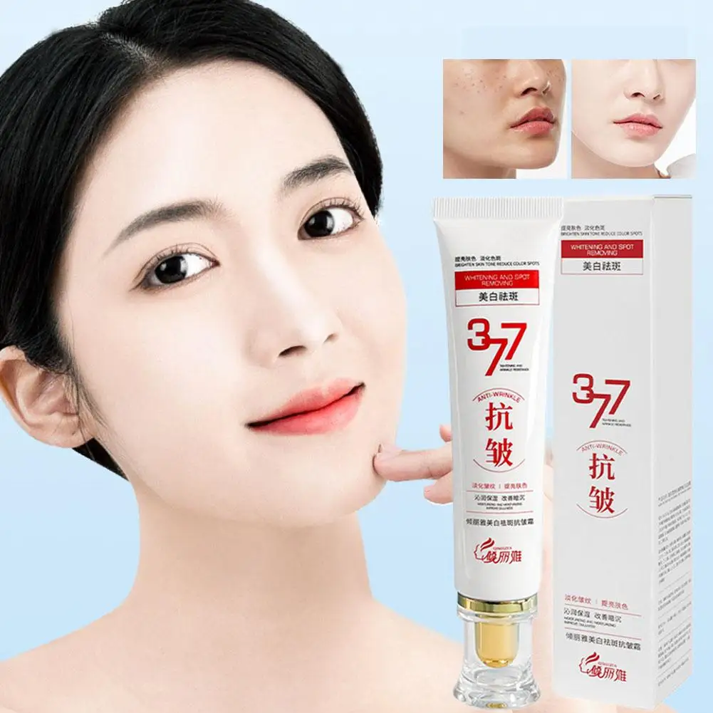 New 377 Effective Whitening And Freckle Removing Cream Facial Fades Skin Cream Spots Whitening Skin Brightens 40g Moisturiz M5J4