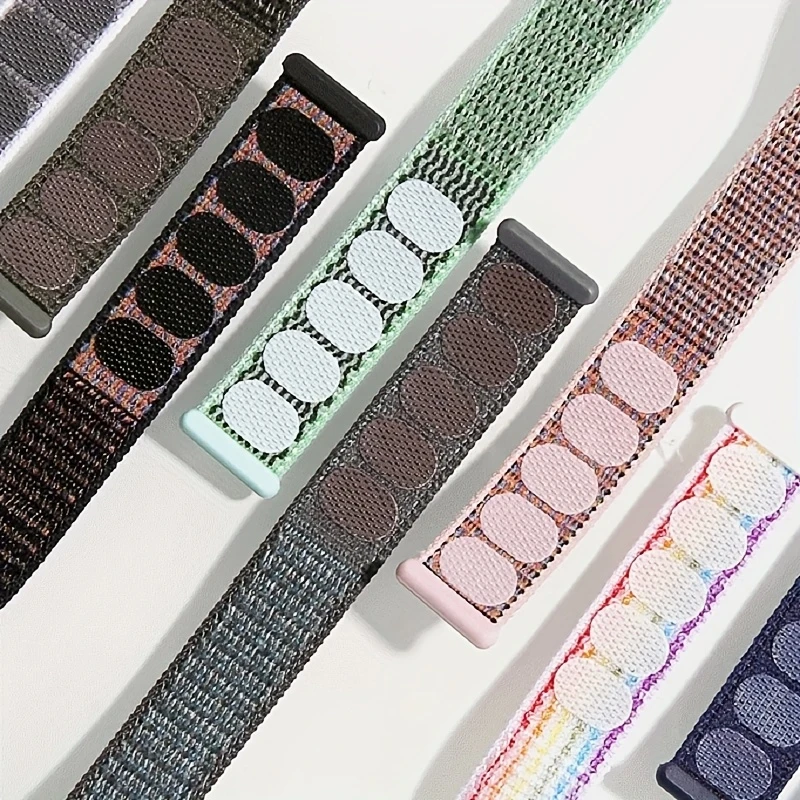 샤오미 미밴드 7 스트랩 교체용 나일론 루프 2개, 부드럽고 조절 가능한 손목 시계줄, 미밴드 7 6 5 4 3 팔찌용