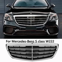 Dla Mercedes-Benz W222 S-klasa 2014 2015 2016 2017 2018 2019 2020 z kratką przednie wyścigi lifting górny Grill