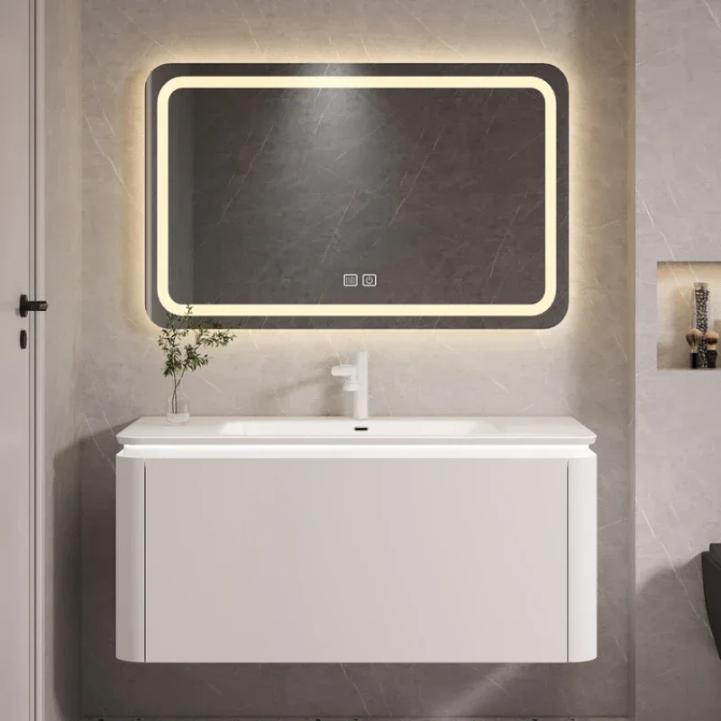 

~Bathroom Cabinet Combination Integrated Ceramic Washbasin Bathroom Sink Intelligent Washstand