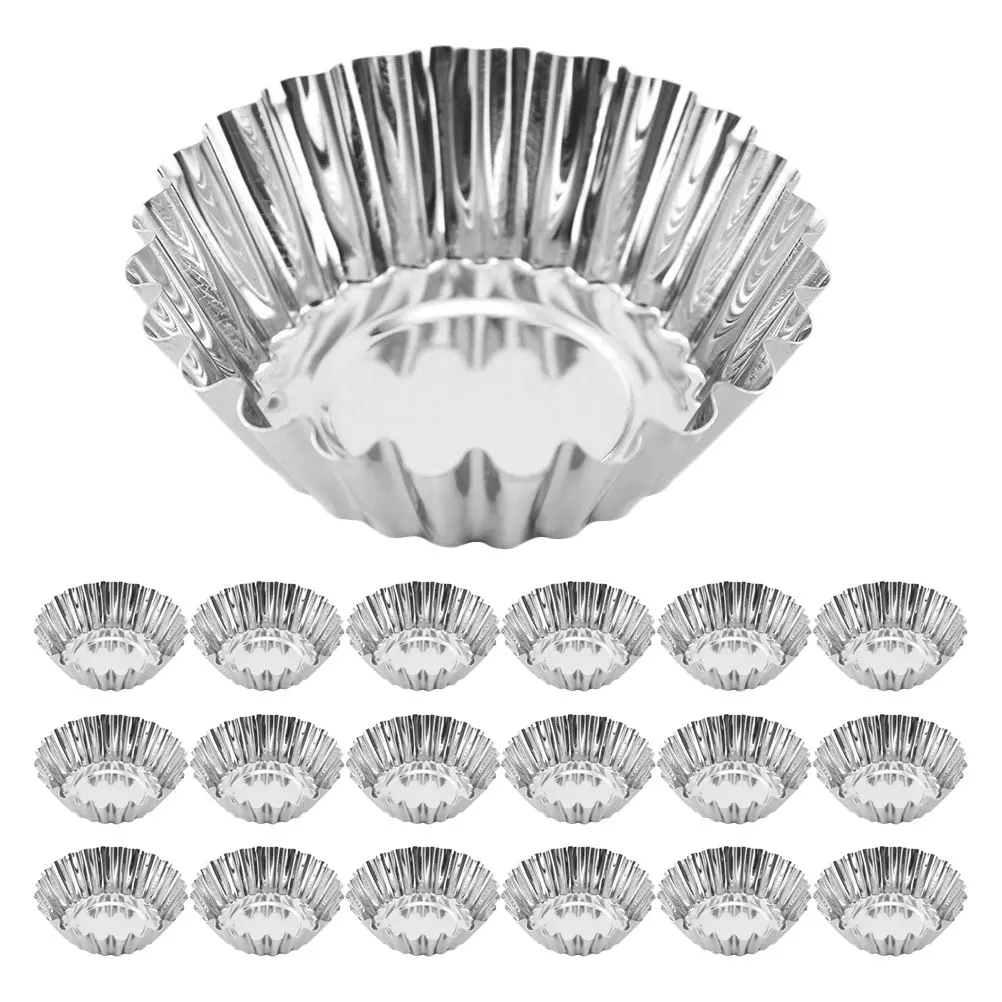 

30pcs Mini Cupcake Molds Reusable Stainless Steel Baking Cups Paper Cupcake Small Tartlet Muffin Pans Molds Kitchen Mini Cookie
