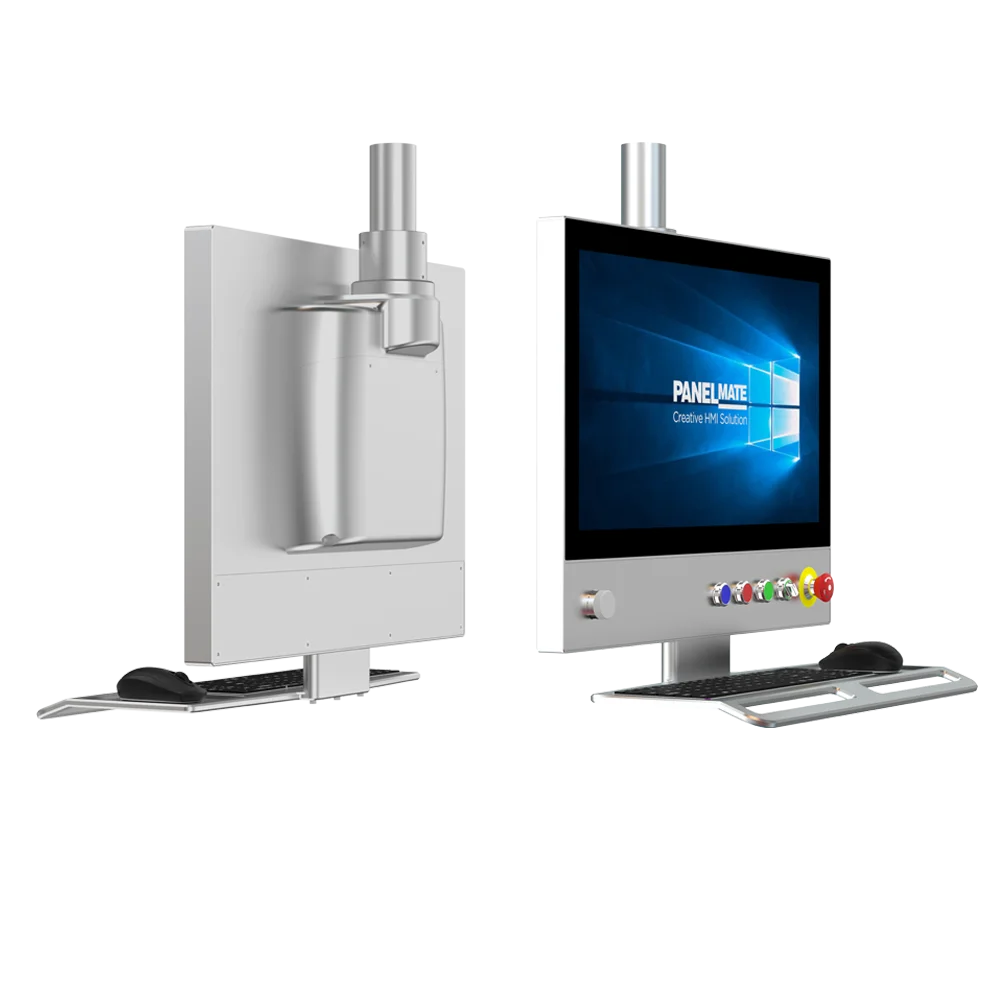 21.5 Inch Inter Core I5 Capacitive Touchscreen Machine Operation Panel Industrial Display with Push Button for CNC Machine