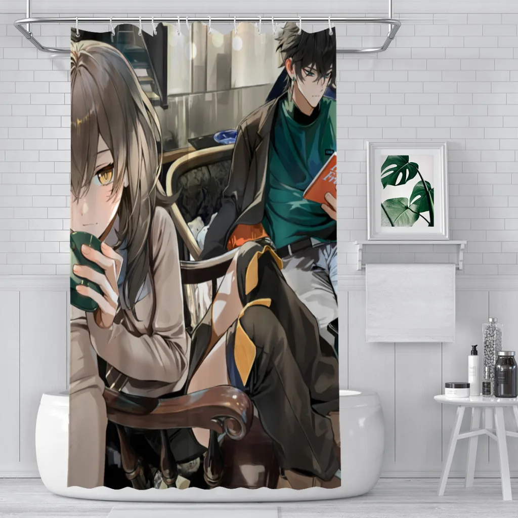 Bronya Dan Heng Bathroom Shower Curtains Honkai Star Rail Waterproof Partition Curtain Designed Home Decor Accessories