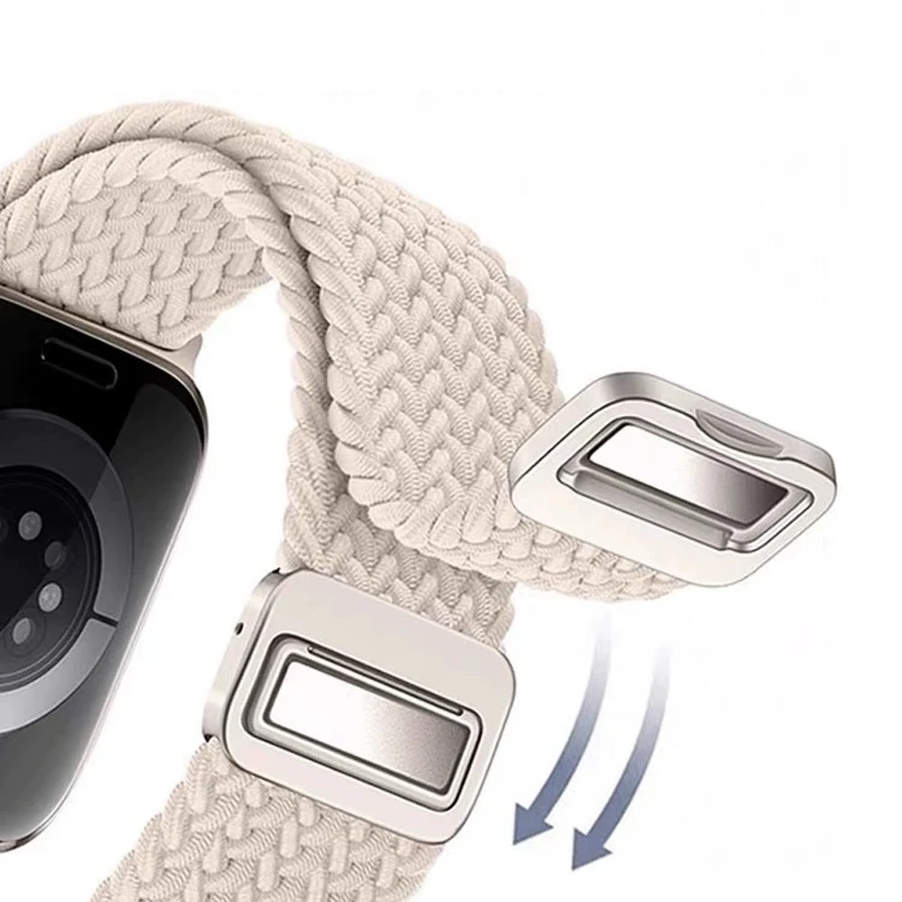Braided correa For Apple Watch Band 44mm 45mm 40mm 49mm 41mm 38 42 46 mm Nylon Bracelet Series 9 8 7 6 5 4 10 SE Ultra 2 3 Strap