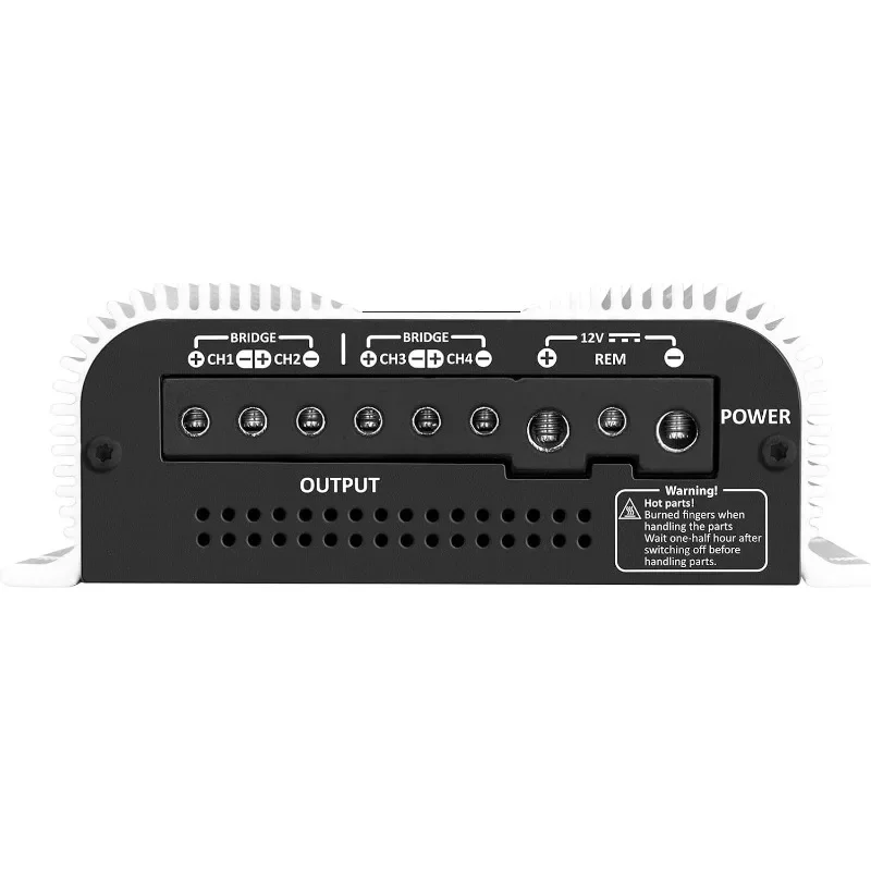 TS 1200x4 Amplifier Car Audio 1200W RMS 2 Ohms 4 Channels 2 Bridged Channels, Full Range Crossover Fixed RCA/Wire Input