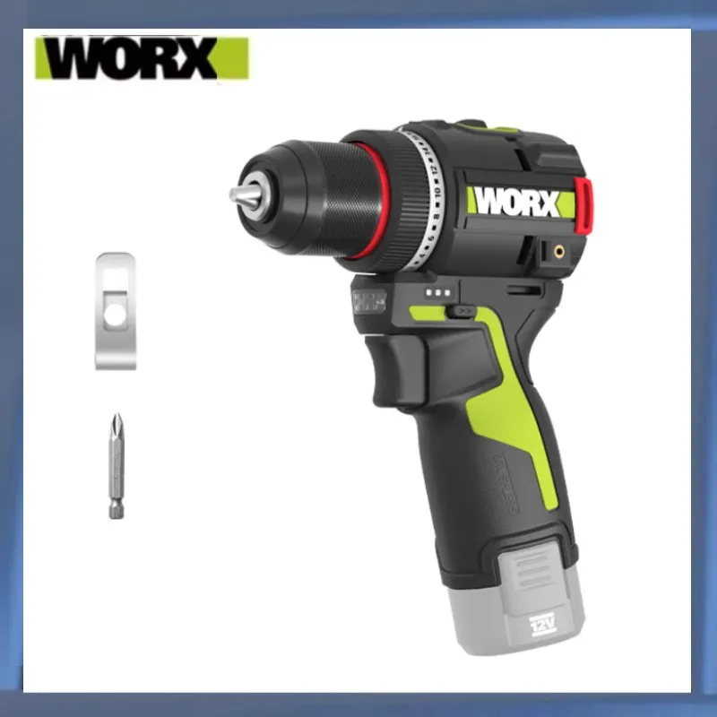 

WORX WU135 Аккумуляторная электрическая дрель 12 В 50 Нм 1800 об/мин Бесщеточная металлообработка Умное сцепление