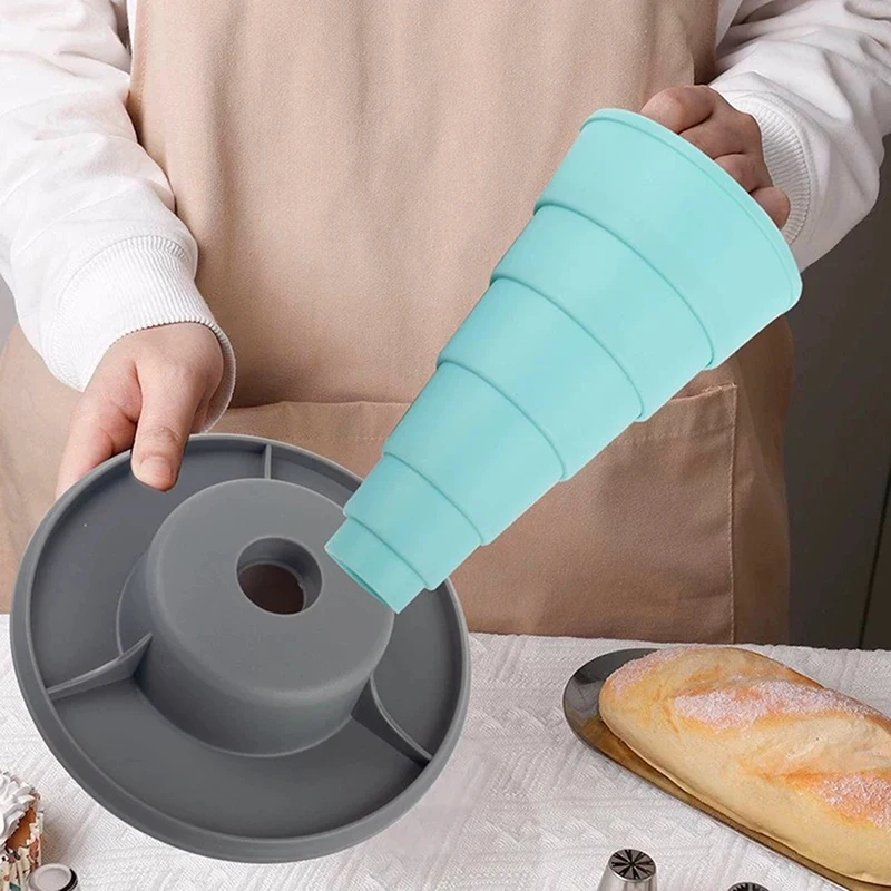 Retractable Piping Bags Rack Pastry Bags Holder For Easy Filling Icing Piping Bags Stand Nozzle Decorating Tips Stand