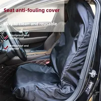 Universal Black Car Seat Cover Repair Waterproof Antifouling Dust Proof Cargo Boot Mat with Steering Wheel Protective Cover