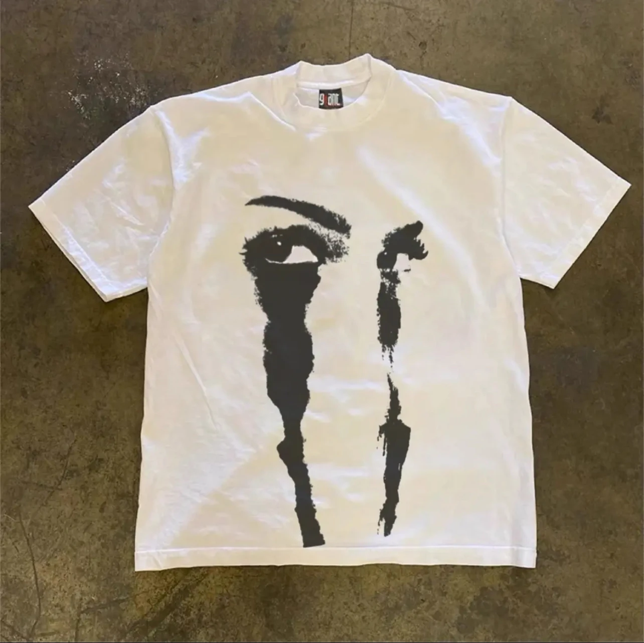 American eyes and face cotton short-sleeved T-shirts for men and women couples