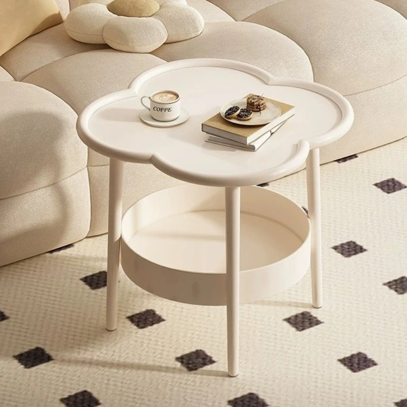 per comodino color crema Superfici impermeabili Bordi arrotondati Design portatile Mobili per piccole stanze