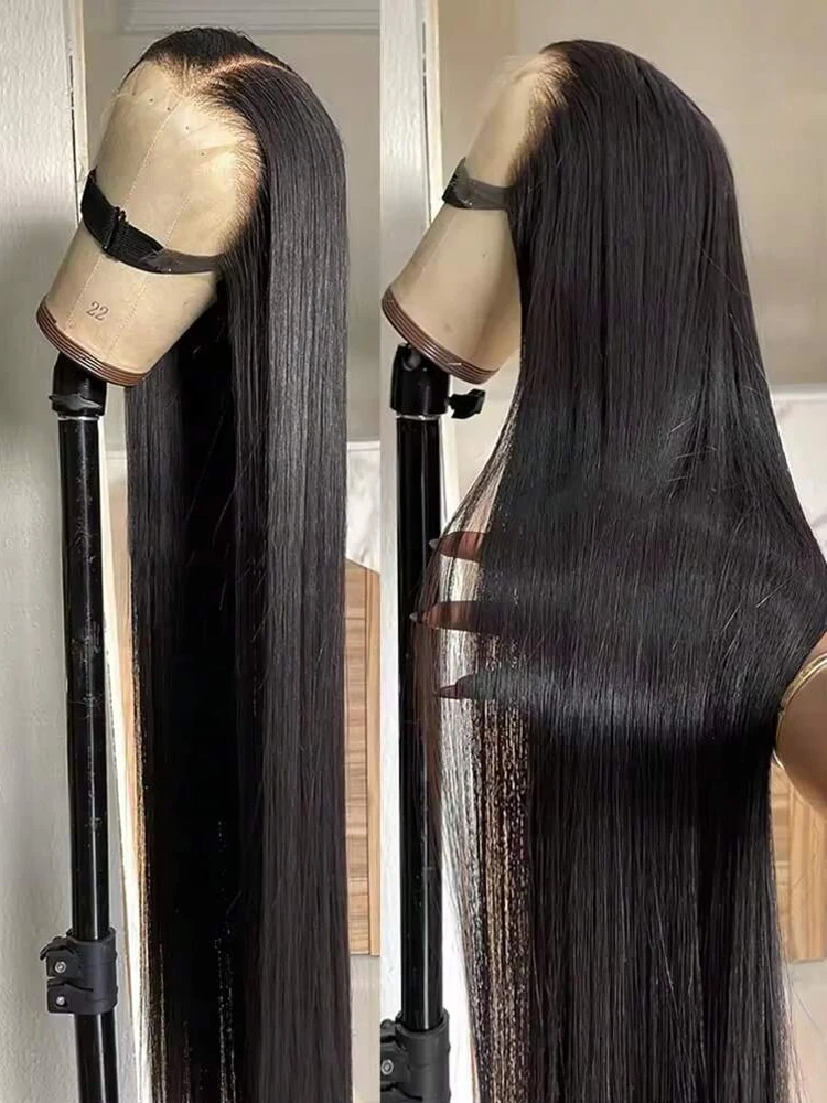 200% Density 30 34 inch 13x6 HD Lace Front Human Hair Wigs For Women Brazilian Straight 13x4 Glueless Lace Frontal Wigs Pre Plucked