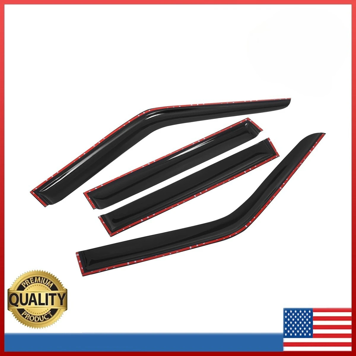 

For 2005-2020 Nissan Frontier Crew Cab 4pcs Window Vent Visors Sun Rain Guards
