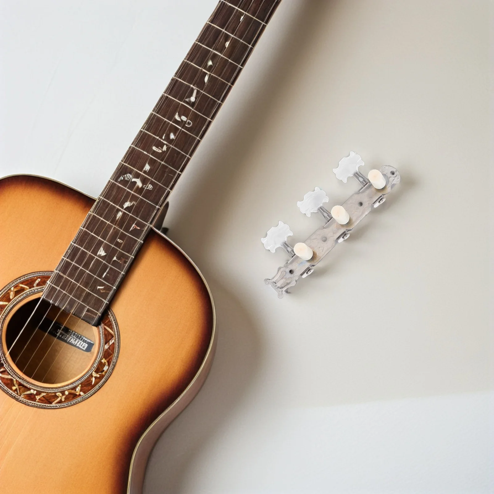 

1Pair Classical Guitar Tuning Pegs Ergonomic Knobs Easy Install Metal Plastic Acoustic Guitar Tuners Tuning Peg Button
