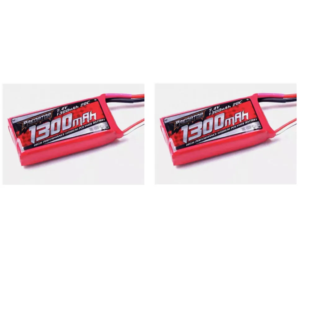 1/2 قطعة بطارية 2S 7.4 فولت 1300 مللي أمبير 20C لطائرة FMS RC 1280 مللي متر مدرب سهل #3