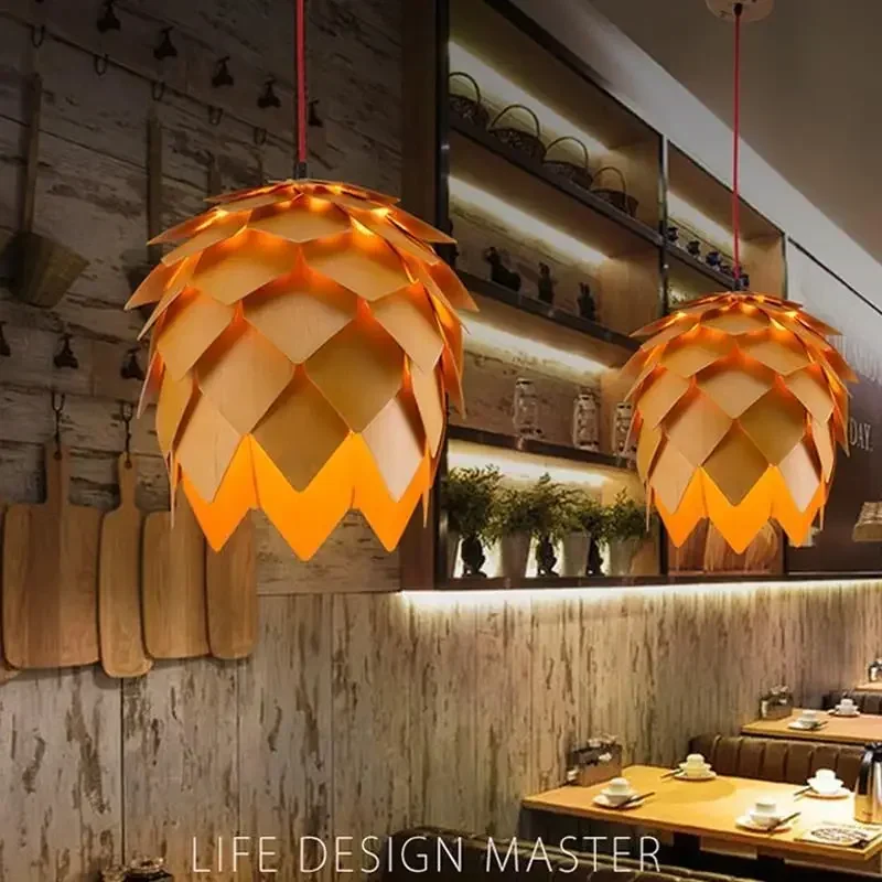 Modern Log Pinecone Pendant Lights Italian Designer LED Living Room Restaurant Bedroom Ceiling Pendant Lamp Interior Lighting