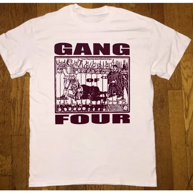 NEW GANG OF FOUR Band Collection T-Shirt Weiß Alle Größen Grafik-T-Shirts Übergroßes T-Shirt