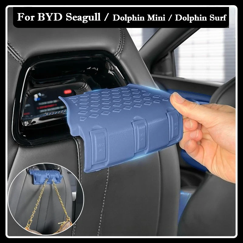 For BYD Seagull Dolphin Mini Surf Multifunctional Seat Back Rest Hook Hidden Storage Hooks Car Interior Organizer Accessories